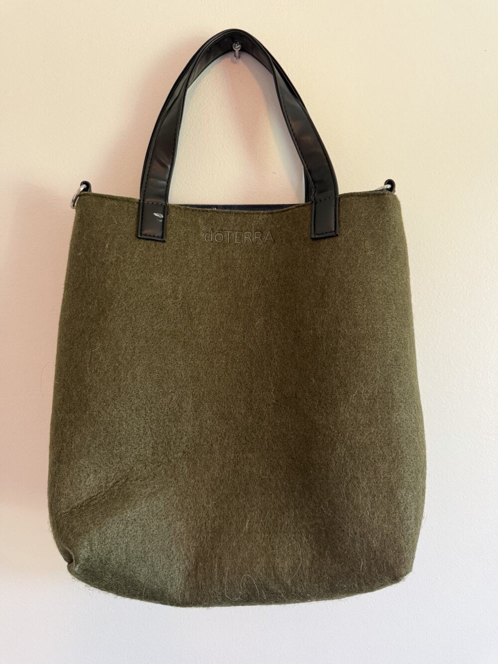 DoTERRA Green Felted Tote Bag - No Long Handle Women’s Work Purse Tote